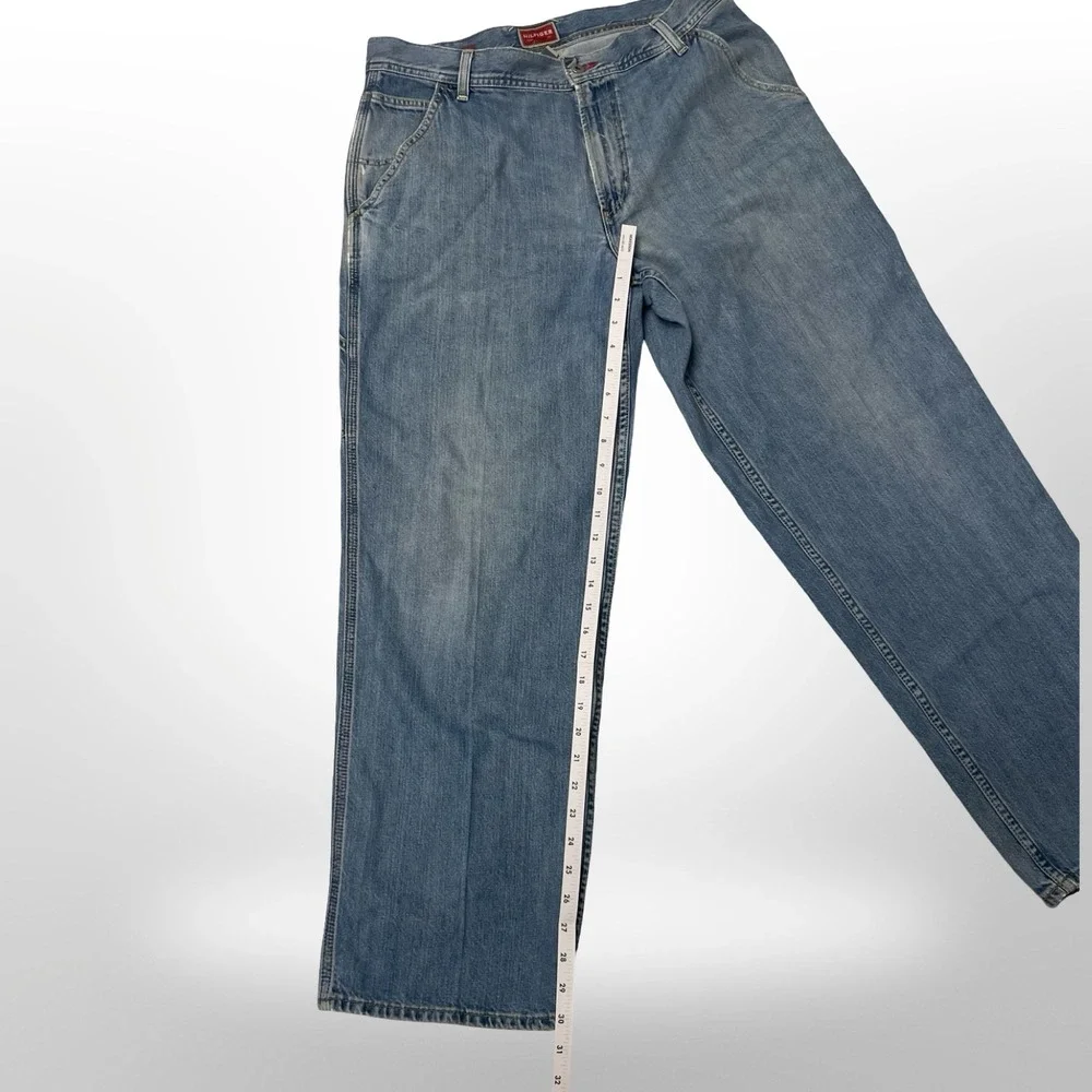 Vintage Y2K Tommy Hilfiger Red Label Carpenter‎ Jeans Mens 32x30 Wide Leg Denim